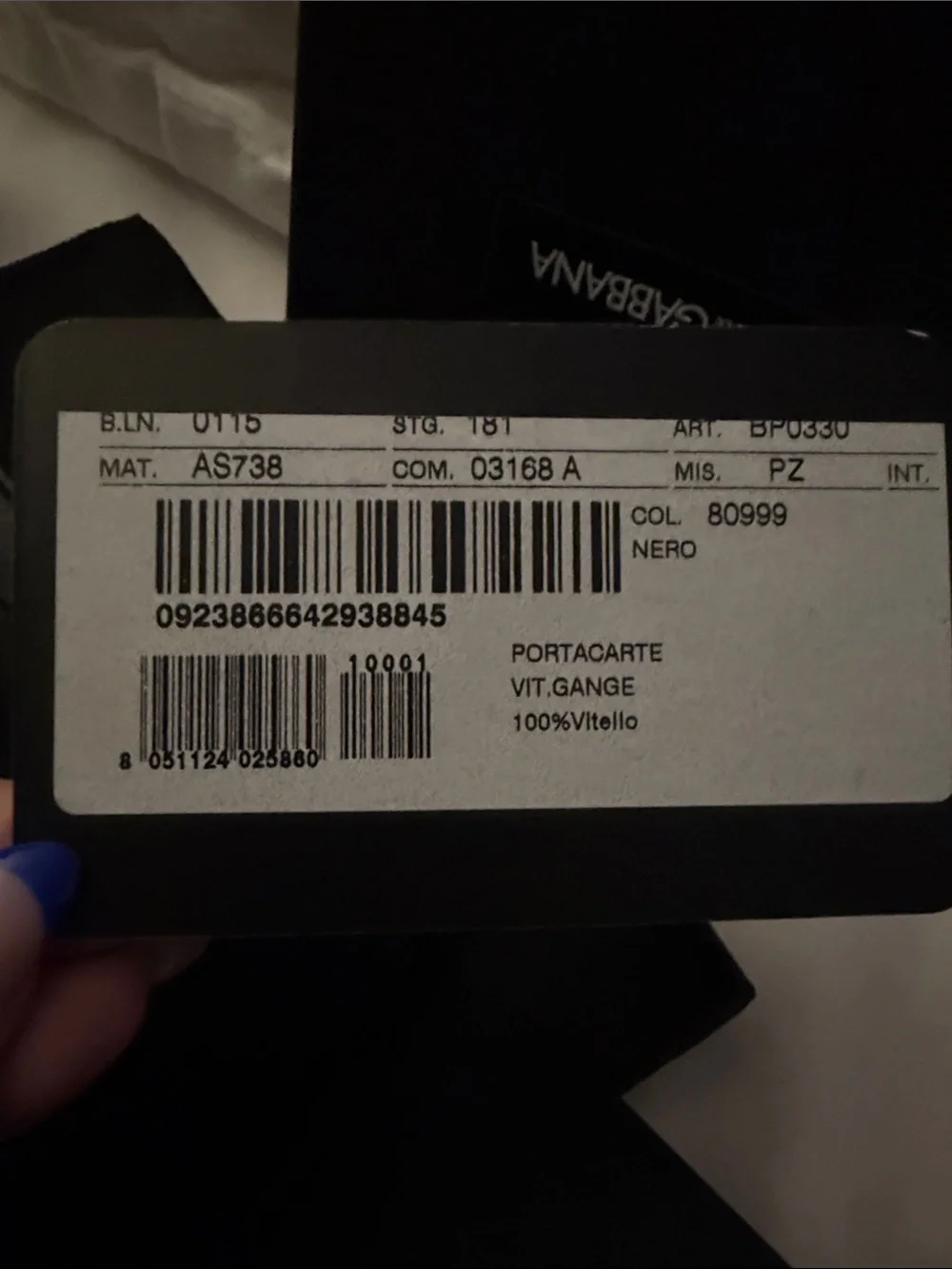 Dolce & Gabbana Black Leather Slim Card Holder with Logo